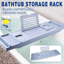 Retractable Bathtub Shelf Multifunctional Bath Rack With Phone Tablet Holder