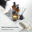 Acrylic Bathtub Caddy Tray Transparent Durable Bath Table