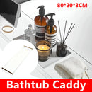 Acrylic Bathtub Caddy Tray Transparent Durable Bath Table