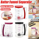 Batter Dispenser Measuring Cup Funnel Cake Cupcake Pancake Baking Tool - Purple
