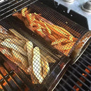 2pcs BBQ Basket Round Grill Cage Portable Rotating Net for Outdoor Cooking - Large