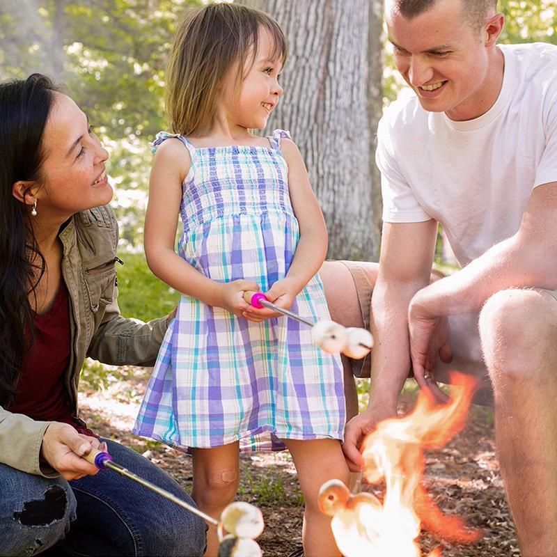 Marshmallow Roasting Sticks Extendable BBQ Forks for Campfire Barbecue Fun 8PCS