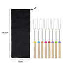 Marshmallow Roasting Sticks Extendable BBQ Forks for Campfire Barbecue Fun 8PCS
