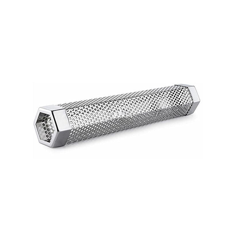 Hexagon Bbq Smoker Tube Stainless Steel Grill Accessory Smoking Box Long Lasting - 6Inch