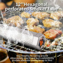 Hexagon Bbq Smoker Tube Stainless Steel Grill Accessory Smoking Box Long Lasting - 6Inch