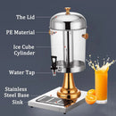 8L Stainless Steel Juice Dispenser Cold Beverage Coffee Milk Tea Machine - Silver