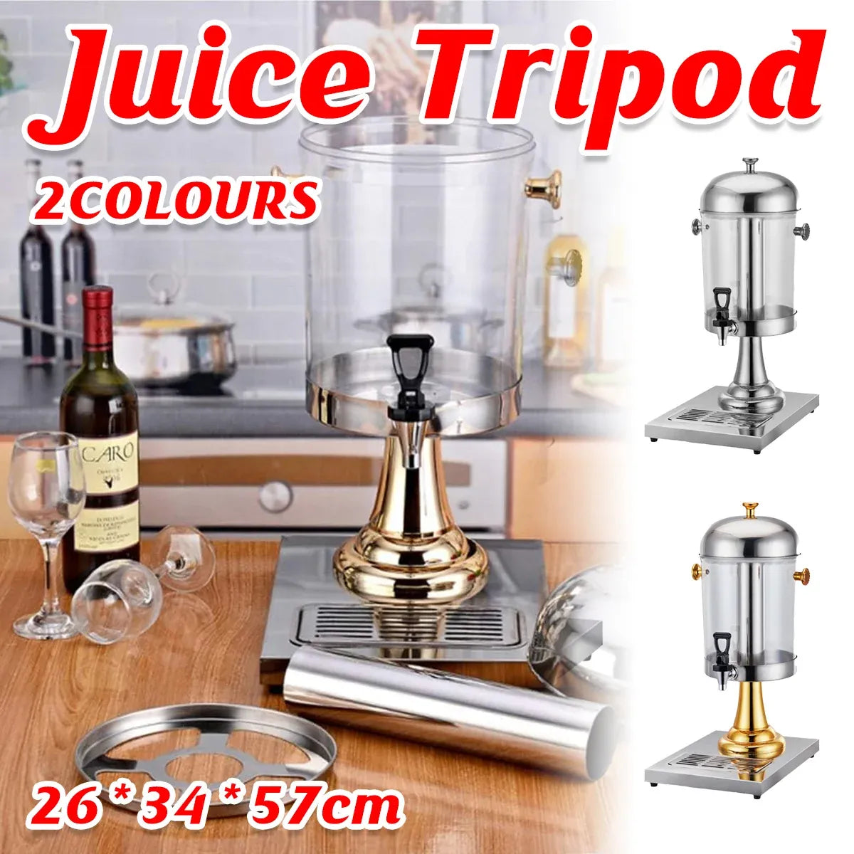 8L Stainless Steel Juice Dispenser Cold Beverage Coffee Milk Tea Machine - Silver
