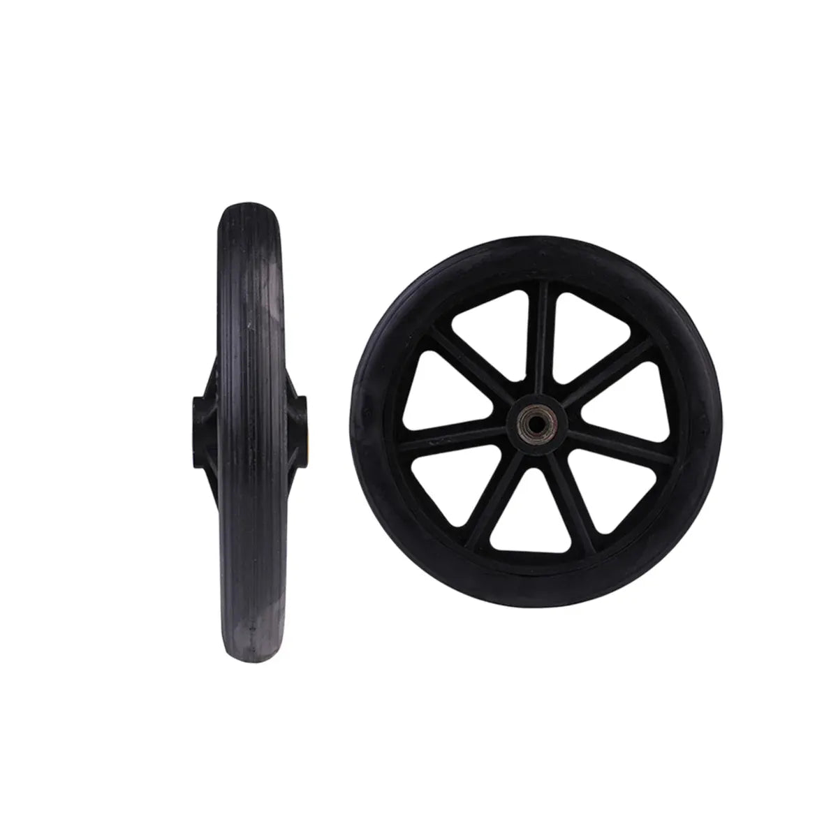 2PCS 8 Inch Wheelchair Front Wheels with Bearings Solid Replacement Wheels