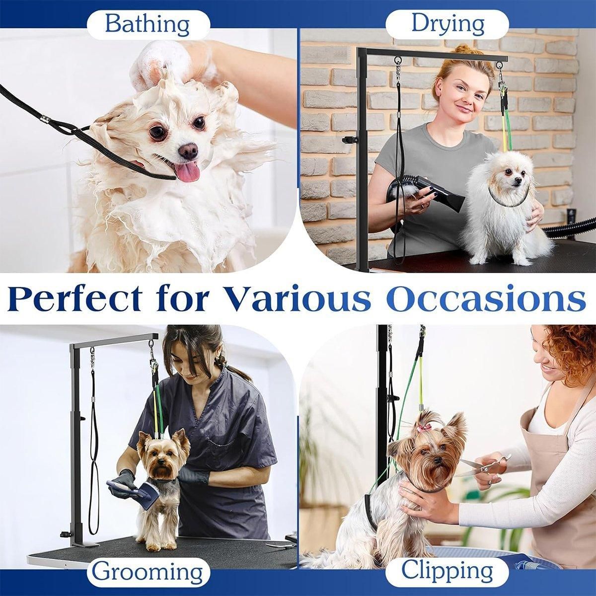 Adjustable Pet Grooming Arm with Clamp for Dog Cat Bath Table Bracket Clamp