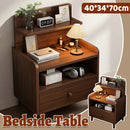 Small Solid Wood Nightstand Bedside Table Bedroom Storage Side Table