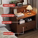 Small Solid Wood Nightstand Bedside Table Bedroom Storage Side Table