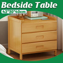 Small Multi-layer Solid Wood Bedroom Nightstand with Drawer Space Saving Bedroom