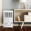 Home Storage Cabinet Nightstand with Drawer and Shelf for Bedroom Living Room