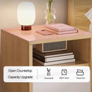 Bedside Table with Drawers Nightstand Wood End Table Bedroom Storage Space Saving
