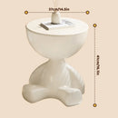 Plastic Bedside Table Sofa End Table Storage Rack Movable Coffee Table Mini Bear