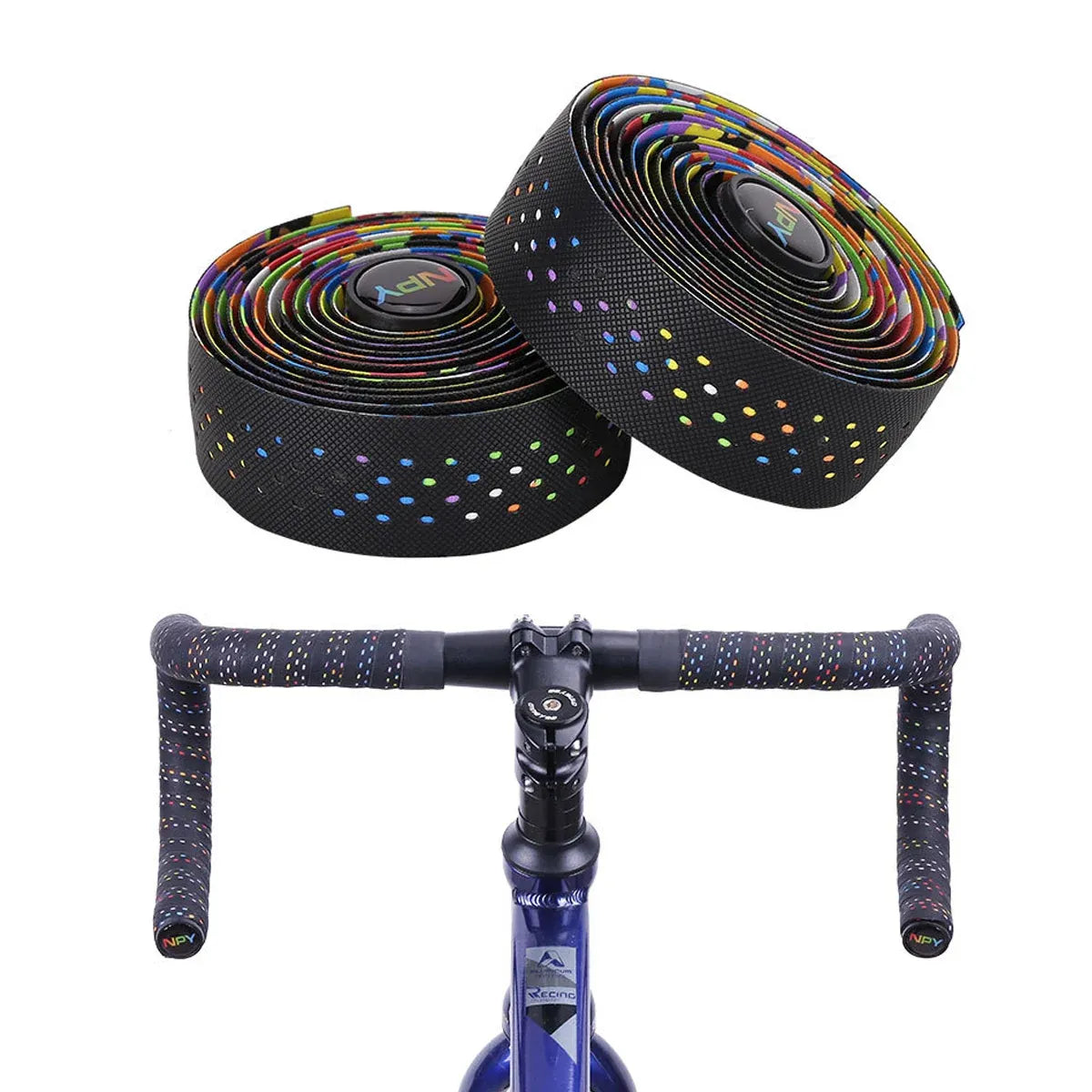 Anti Slip Breathable Road Bike Handlebar Tape Sweat Absorbing Silicone PU EVA
