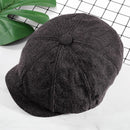 8 Panels Newsboy Flat Cap Peaky Blinders Baker Golf Driving Boy Mens Beret Hat - Dark Grey