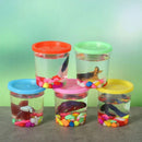 20pcs Mini Betta Fish Cup with Lid Portable Small Plastic Jellyfish Tank Cup