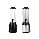 2.5L Beer Tower Beverage Dispenser Clear for Bar Party Home KTV Drink Serving - Black