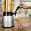 2.5L Beer Tower Beverage Dispenser Clear for Bar Party Home KTV Drink Serving - Black