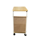 Mobile Coffee Table Tea Table Computer Desk with Wheels for Living Room Home