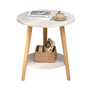 Minimalist Small Double Layer Sofa Side Table Compact Living Room End Table