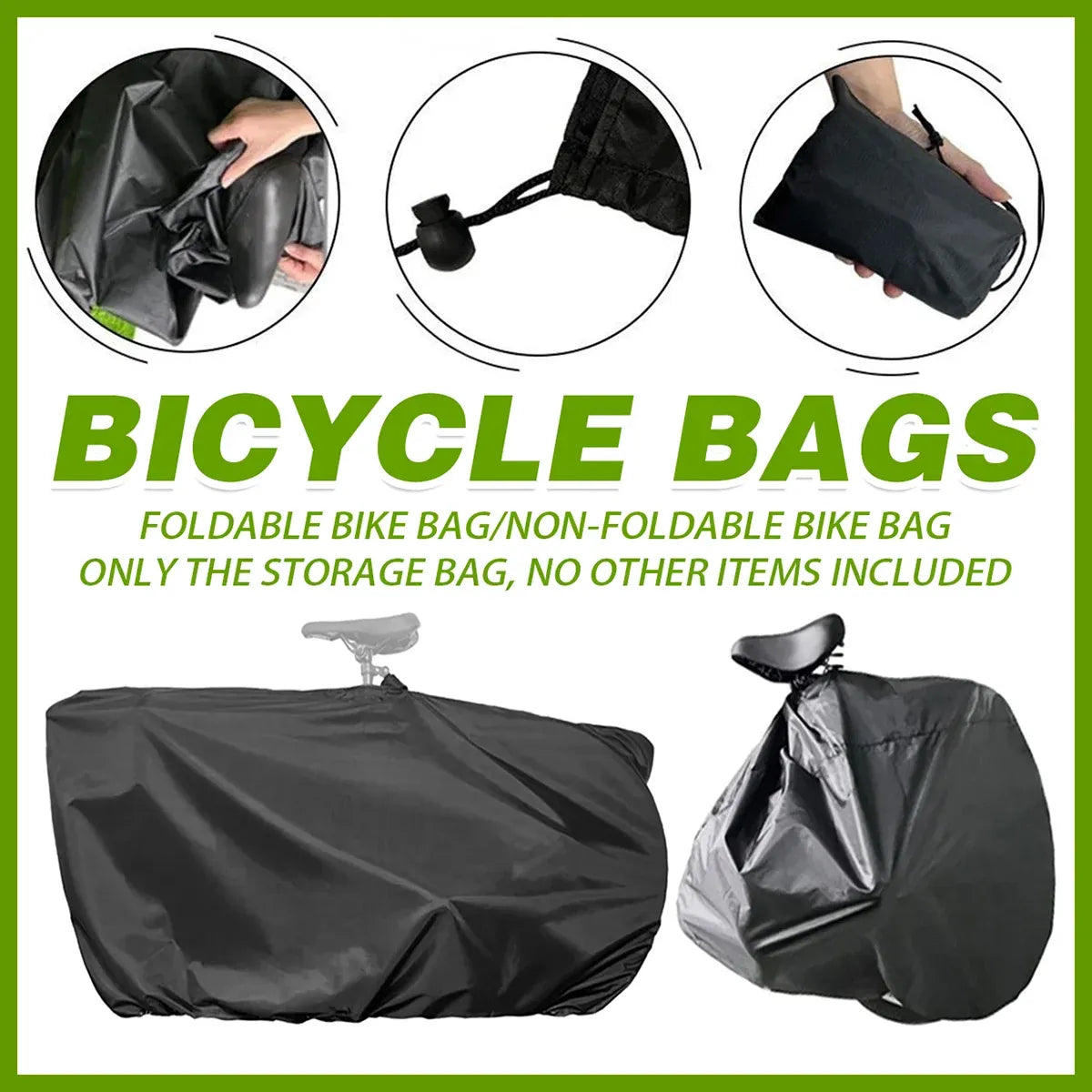 Portable Mountain Road Folding Bike Carry Bag Waterproof For Travel Storage - For Folding Bike