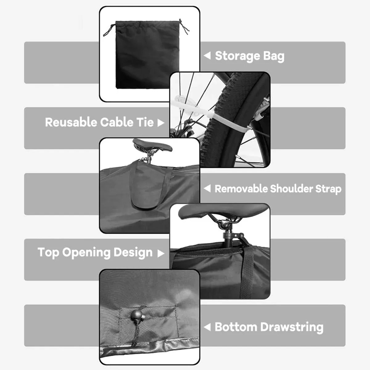 Portable Mountain Road Folding Bike Carry Bag Waterproof For Travel Storage - For Folding Bike
