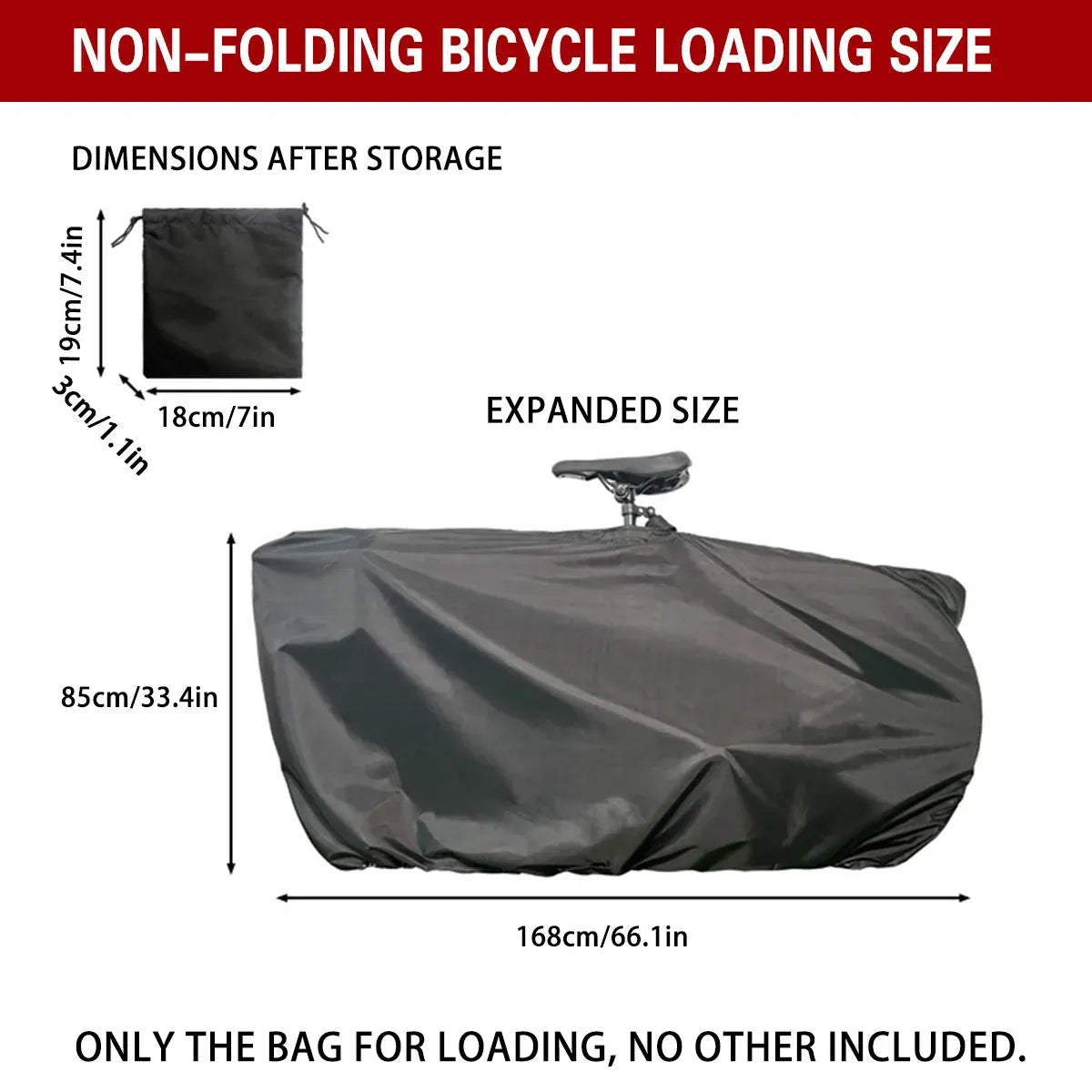 Portable Mountain Road Folding Bike Carry Bag Waterproof For Travel Storage - For Standard Bike