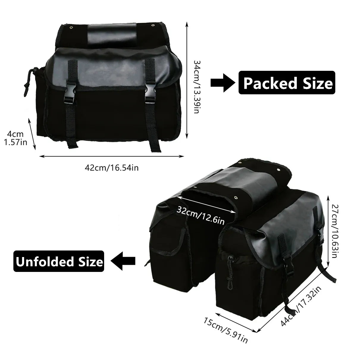 Bike Bag Motorbike Touring Saddle Bag Durable Canvas Bike Bicycle Rear Seat Bag