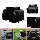 Bike Bag Motorbike Touring Saddle Bag Durable Canvas Bike Bicycle Rear Seat Bag