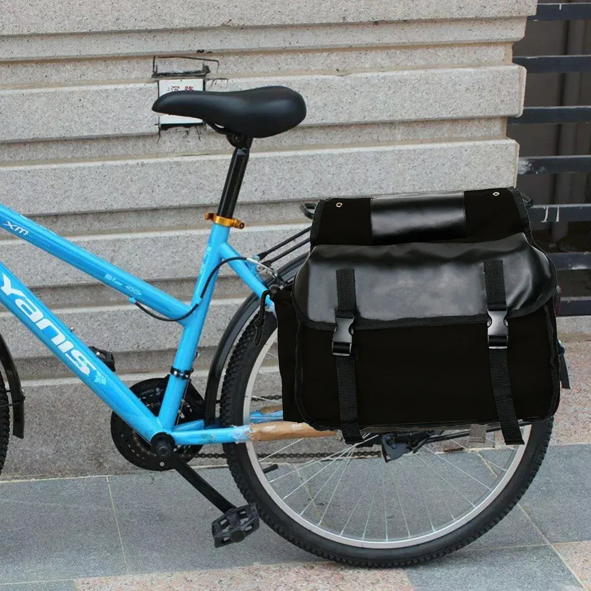 Bike Bag Motorbike Touring Saddle Bag Durable Canvas Bike Bicycle Rear Seat Bag