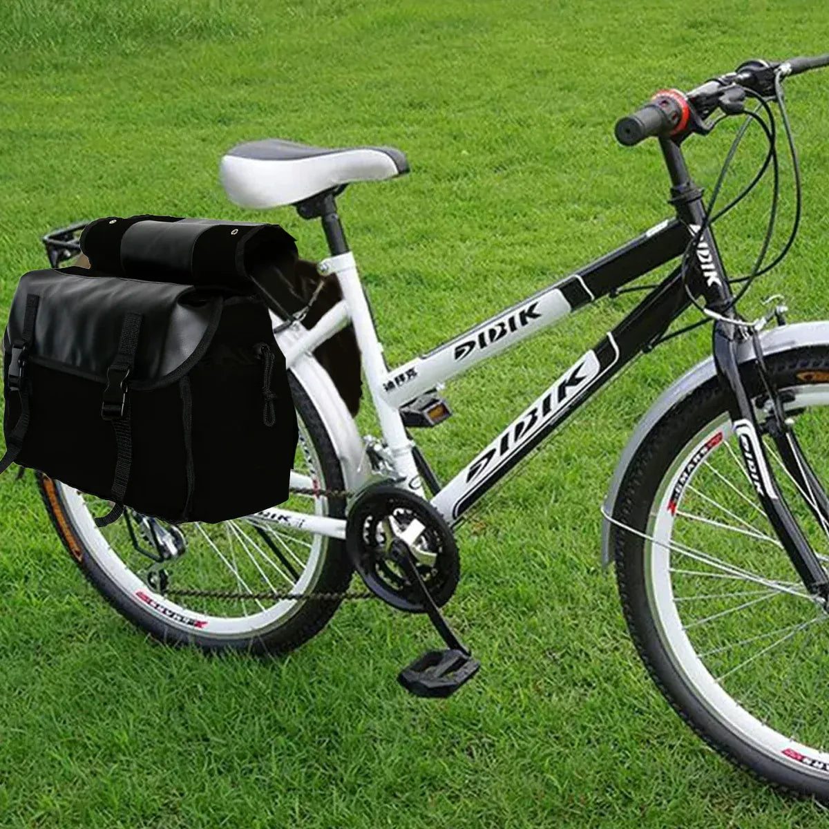 Bike Bag Motorbike Touring Saddle Bag Durable Canvas Bike Bicycle Rear Seat Bag