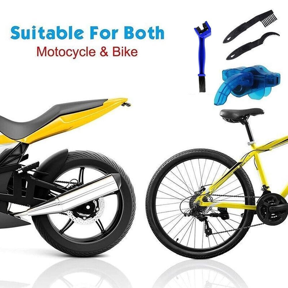Bicycle Chain Cleaner Bike Wash Tool Cycling Scrubber Wheel Cleaning Brushes