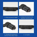 4 Digit Combination Bike Cable Lock Anti Theft for Bicycle Scooter