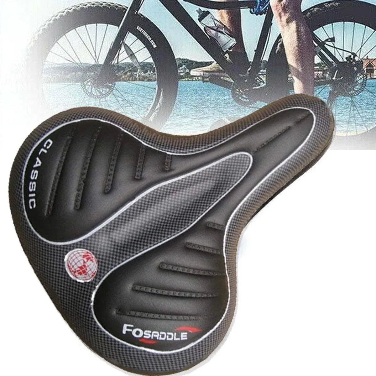 Wide Big Bum Bike Bicycle Gel Cruiser Comfort Saddle Seat Sporty Soft Cushion Au