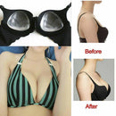 Triangle Push-Up Silicone Bra Inserts Breasts Pad Bikini Bra Cleavage Enhancers - Beige-Big
