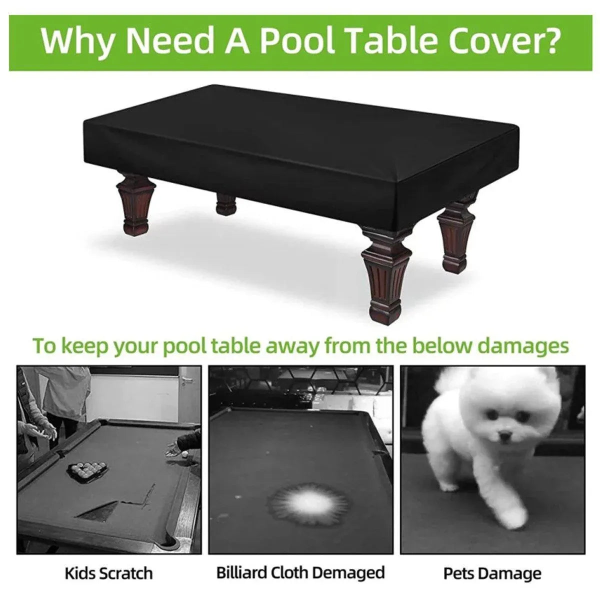 Waterproof Oxford Cloth Billiards Table Cover Dustproof Pool Table Protector