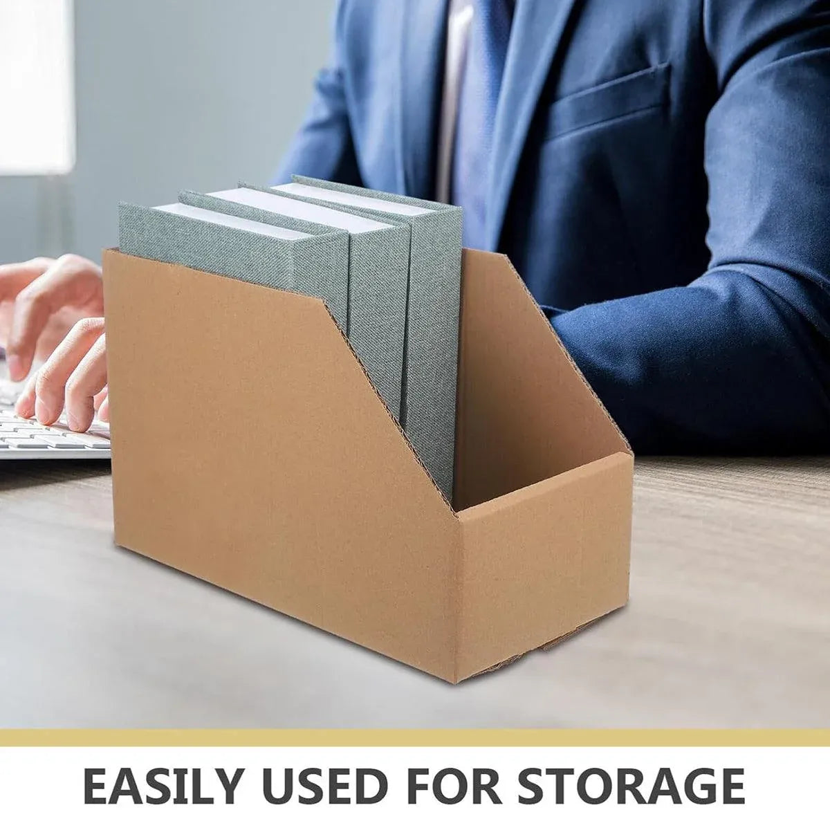 10pcs Slanted Display Boxes for Sorting Organising Storage Containers Organizer - 40cm x 18cm x 22cm