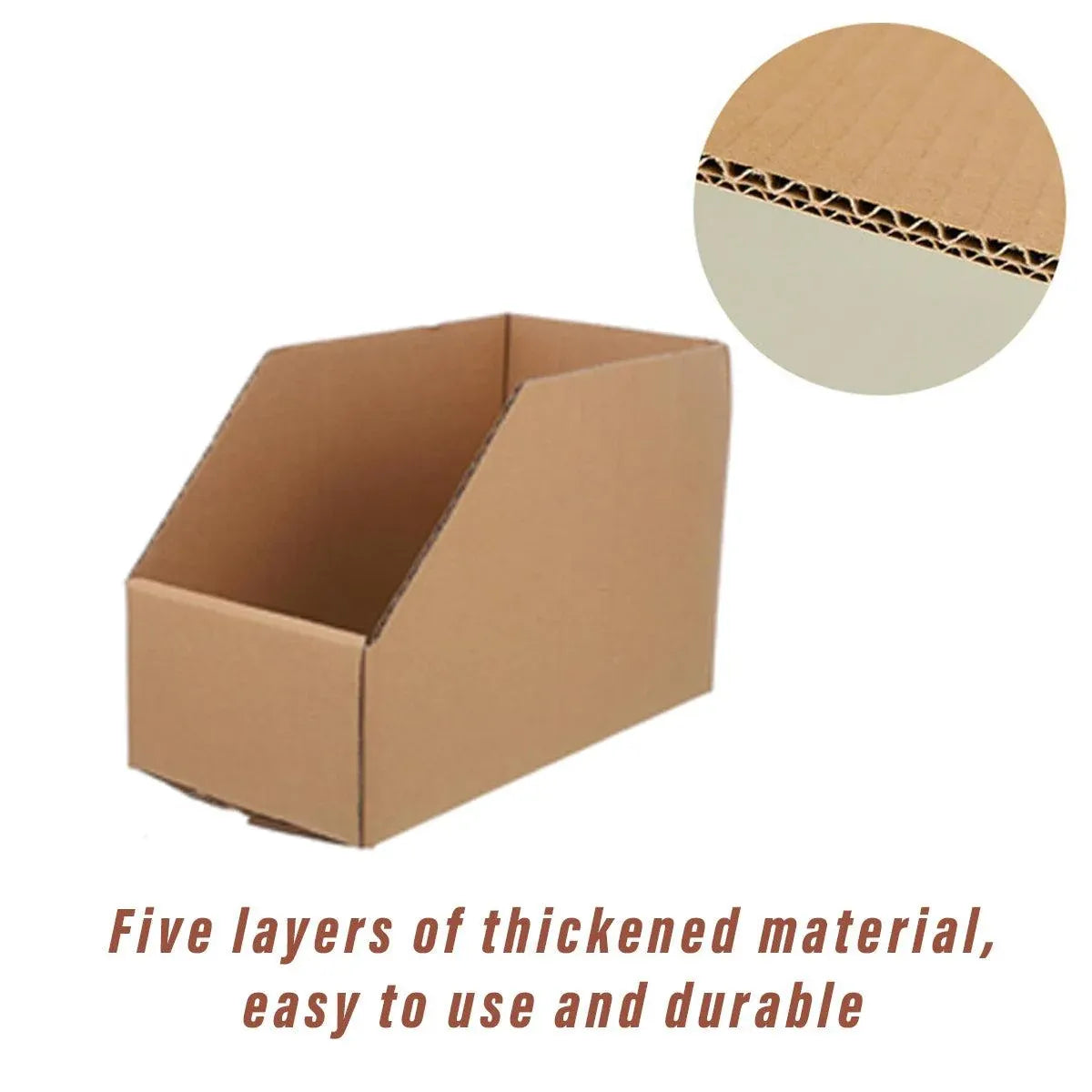 10pcs Slanted Display Boxes for Sorting Organising Storage Containers Organizer - 40cm x 18cm x 22cm