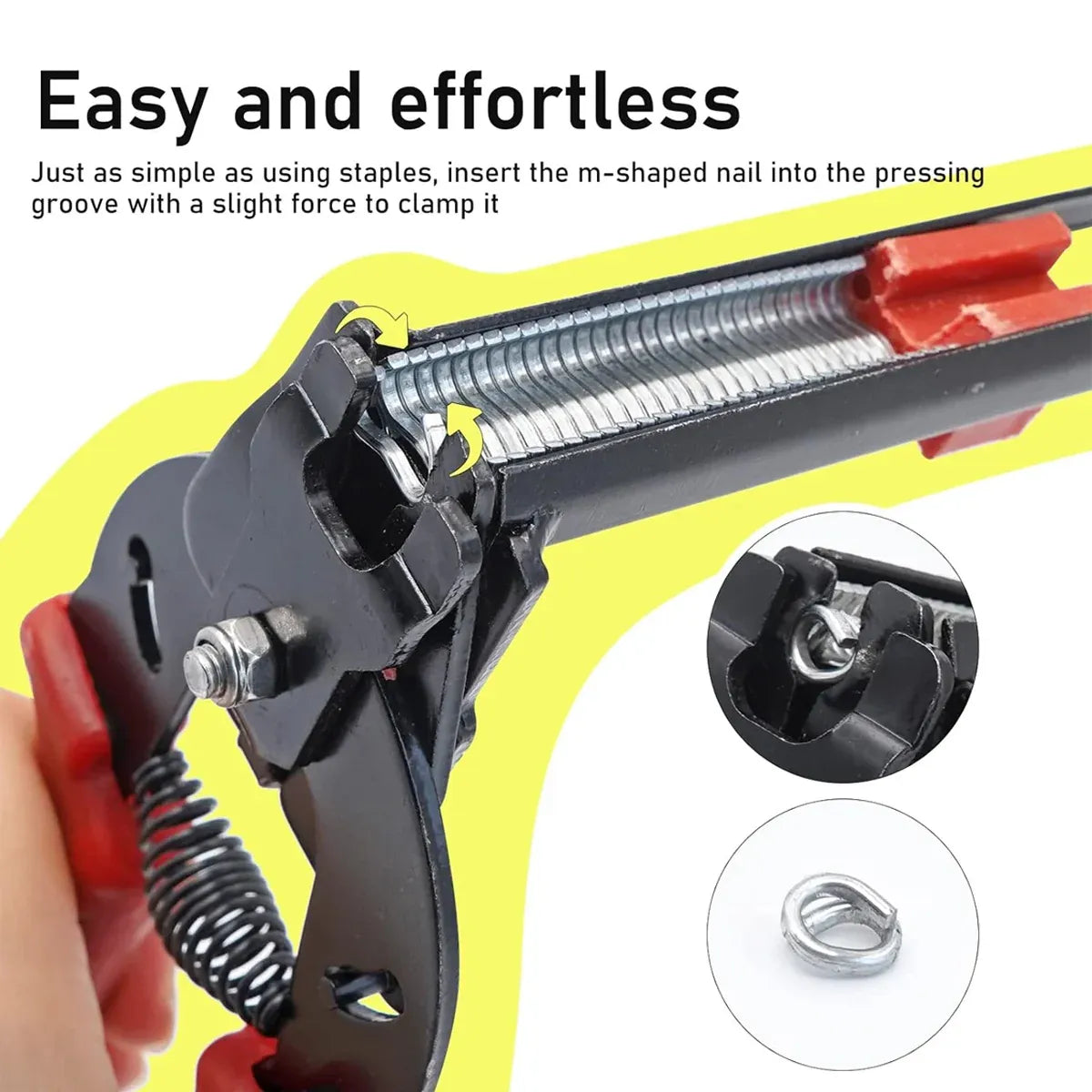 M-Type Nail Ring Pliers Professional Steel Cage Fastener Installation Tool