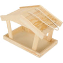 Bird Feeder Wooden For Outside Hanging Birds House Outdoor Wild Garden Decors