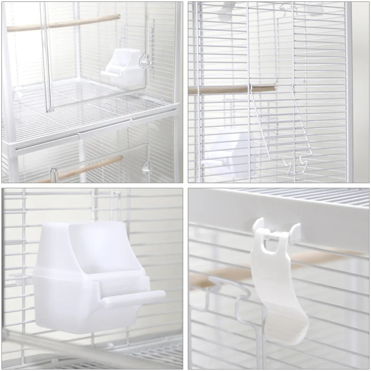 Bird Cage Double Layer Metal Villa Large Size Aviary House for Parrot Pet Indoor