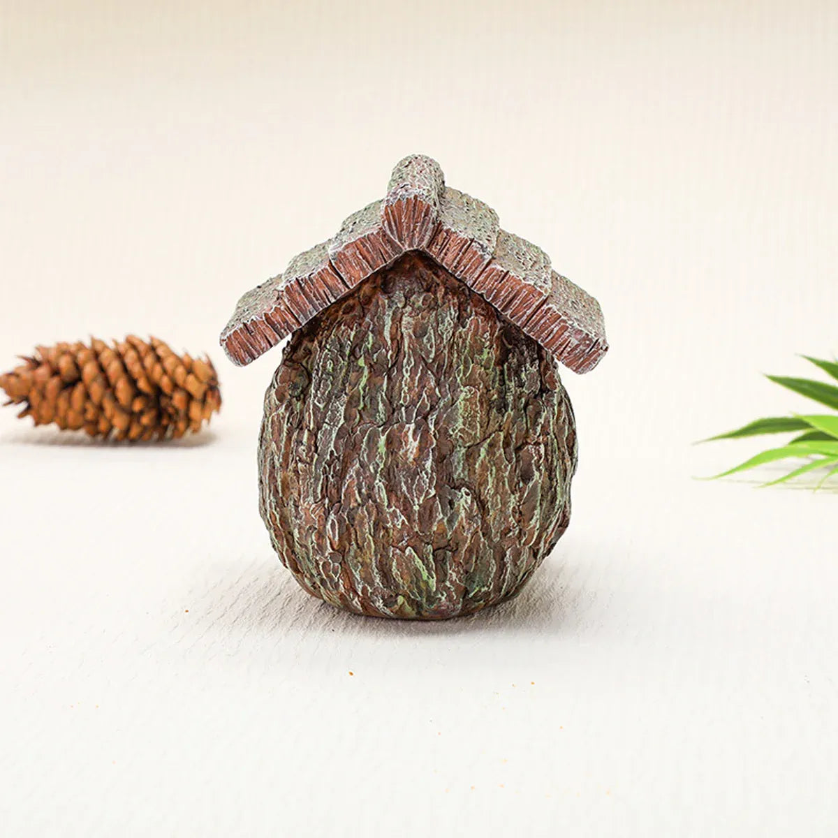 Bird Nest Bird Feeder Outdoor Garden Resin for Birds Backyard Patio Decor