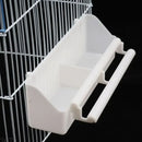 Bird Food Feeder Trough Box Water Bowl Container Cage Accessories Easy Install