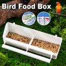 Bird Food Feeder Trough Box Water Bowl Container Cage Accessories Easy Install