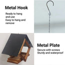 Outdoor Hanging Bird Feeder Weatherproof with Chain for Garden Yard Patio Birds