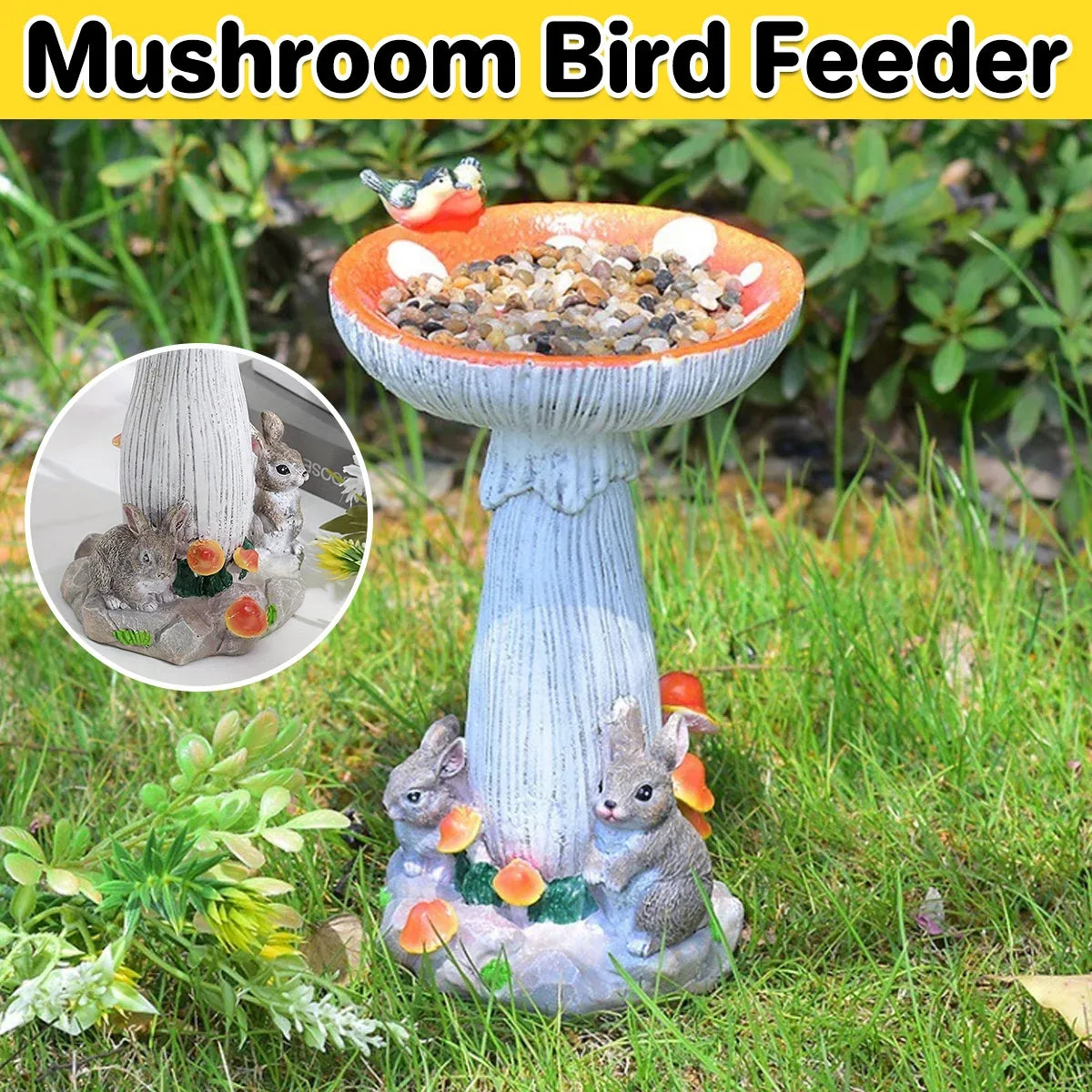 Resin Garden Decoration Animal Bird Feeder Amazon Bestseller Yard Ornament Decor