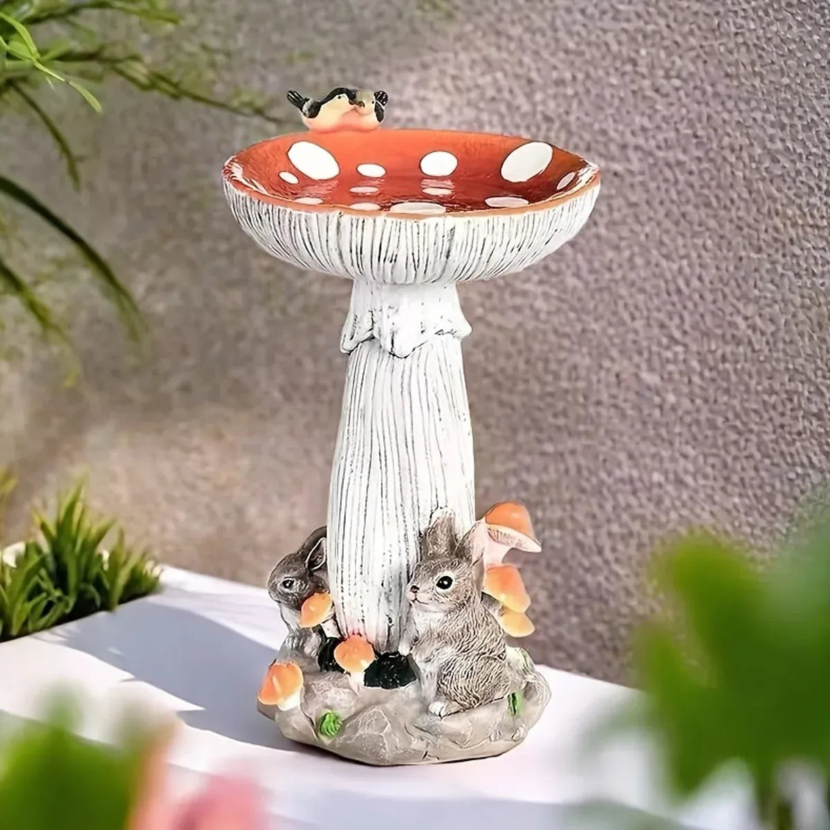 Resin Garden Decoration Animal Bird Feeder Amazon Bestseller Yard Ornament Decor