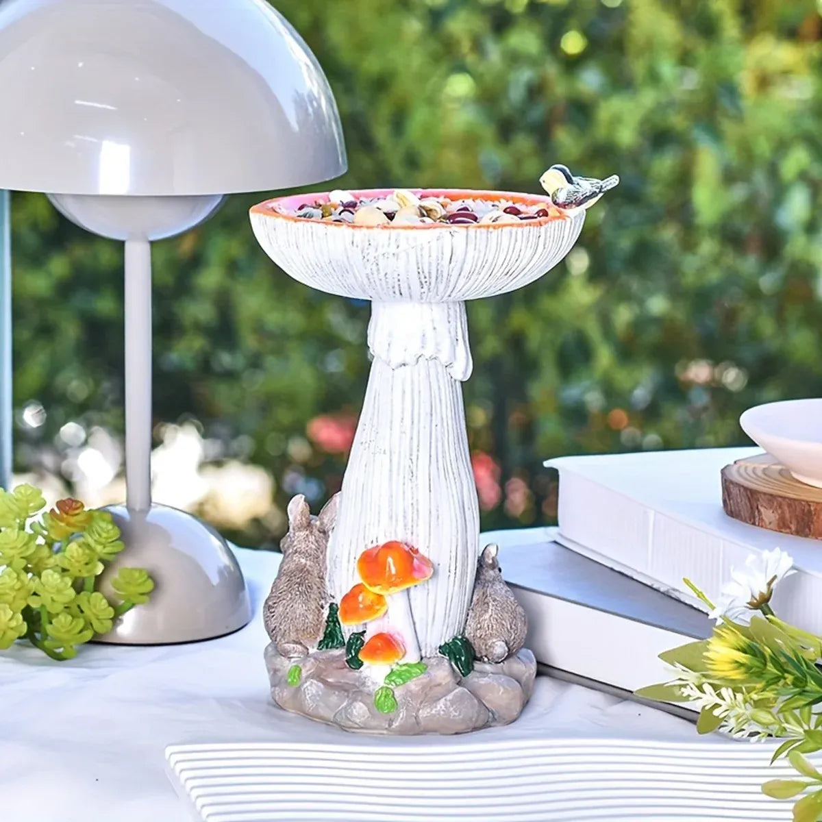 Resin Garden Decoration Animal Bird Feeder Amazon Bestseller Yard Ornament Decor
